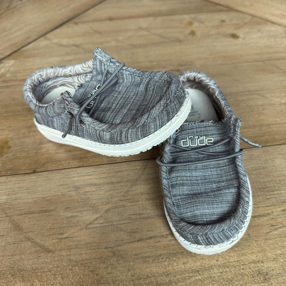 Hey Dude! Toddler sz8 Wally Linen Stone